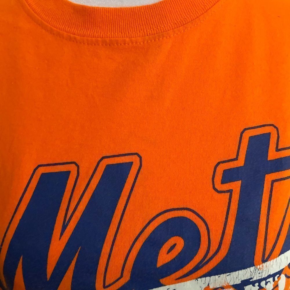Mets Fan club Orange t shirt Youth L - Picture 2 of 7